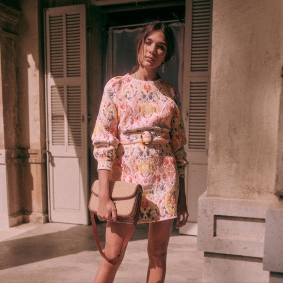 Sezane Floral Mini Dress - Picture 1 of 12